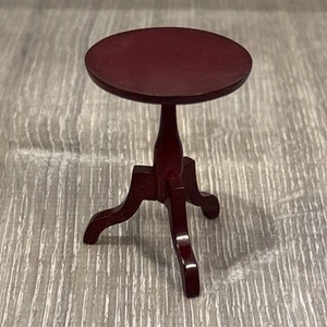 Vintage Miniature Dollhouse Round Accent Table Wooden mahogany - Picture 1 of 3