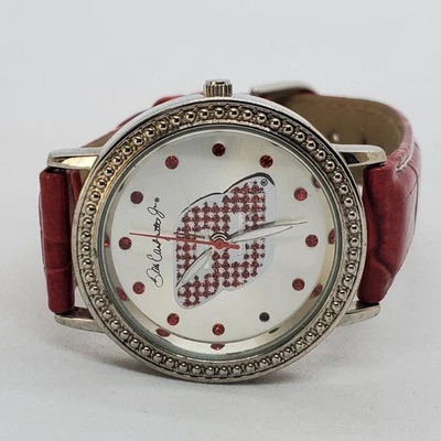 Dale Earnhardt Jr8 Car NASCAR 36MM Women's Watch Gray Dial Red Bands New Battery - Image 1 of 4