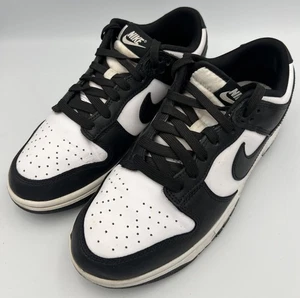 Men’s Nike Dunk Low Retro Sz 8 DD1391-100 Black White Panda Skate Preowned - Picture 1 of 10