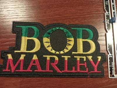 BOB MARLEY EMBROIDERED PATCH IRON ON OR SEW ON  - Image 1 of 3