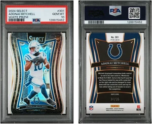 2024 Select - Suite Level Adonai Mitchell #301 White Prizm /35 (RC) PSA 10 Pop 1 - Picture 1 of 3