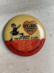 Effanbee Patsy Doll Club Pin Back 1930’s Original Vintage - Picture 1 of 5
