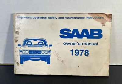 Folleto manual del propietario SAAB 1978 vintage  Foto 1 de 4