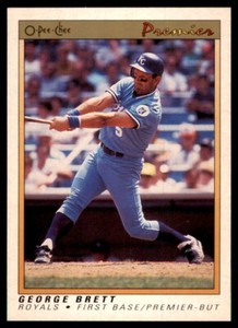 1991 O-Pee-Chee Premier George Brett Baseball Cards Kansas City Royals #14