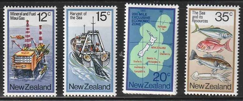 New Zealand    1978    Sc # 666-70   Fishing    MNH    OG — 第 1/1 张图片