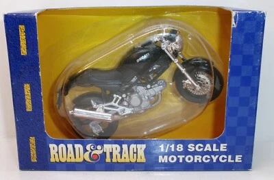 2003 MAISTO ROAD & TRACK MOTOCICLETA 1:18 PRETA 2001 DUCATI 600 MONSTER DARK - Imagem 1 de 4