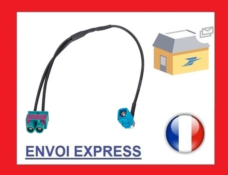 Adaptador De Antena De Radio APS Para VW Fakra Femenino A Dos Machos Fakra - Imagen 1 de 1