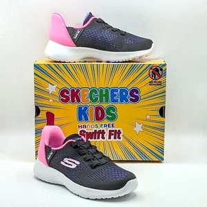 SKECHERS Boys Shoes Hands-Free Swift Fit Sneaker Slip On Bungee Sneaker Size 4 - Picture 1 of 5