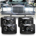 4PC Black 4X6" LED Headlights For Mercury Grand Marquis & Town Car & Continental