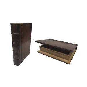 10" Brown Hollow Book Storage Boxes- Lot of 20 - Picture 1 of 3