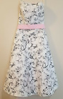 Ruby Rox Jr Girls Dress Size 3 Strapless Black White Fashionista Faces EASTER