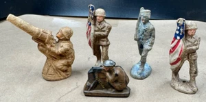 Assortment of Vintage Toy Soldiers Set of 5 = - Picture 1 of 3