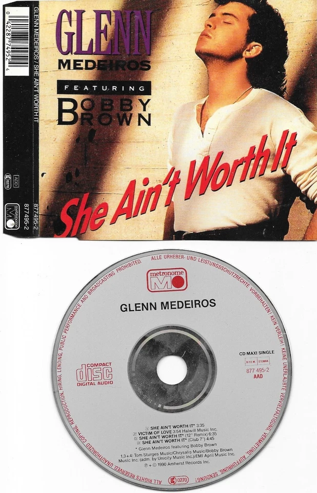 GLENN MEDEIROS - she ain t worth it  - 4 tracks CD - Bild 1 von 1