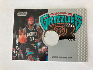 2000-01  Stadium Club Game Jersey SC-VG6 Damon Jones Grizzlies