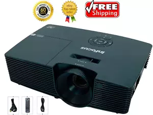 InFocus IN114v DLP Projector Portable 3500 ANSI Full HD 3D HDMI 1080p w/Bundle - Picture 1 of 11