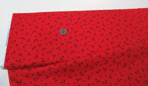 Michael Miller quilt-craft fabric FLOWERS & HEARTS red 2 yds (cx-10631) delicate - Picture 1 of 1