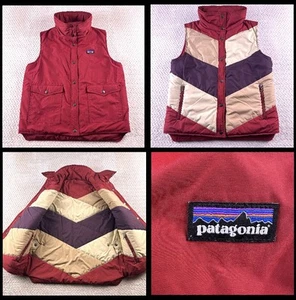 Patagonia Mirror Lake Reversible Puffer Vest Womens Large Snap Front Mock Neck - Picture 1 of 12