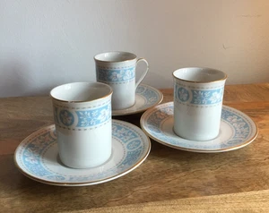 3 x Royal Doulton Hampton Court Coffee Cup/Saucers TC1020 good condition vintage - Picture 1 of 23