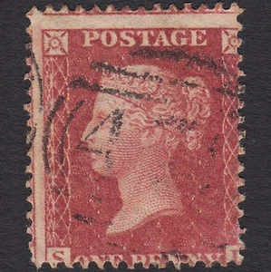 A14_30 GB QV 1861 1d ROSE-RED PLATE 51 SG42-C12(3) VFU LARGE MISPERF - Picture 1 of 2
