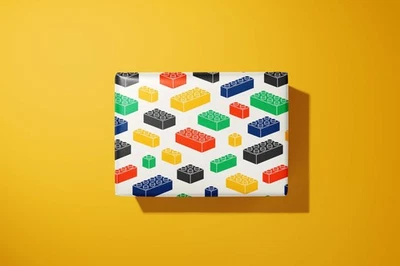 LEGO Brick Style Wrapping Paper - One Direction - Hand Made - Image 1 of 3
