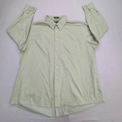 Arrow Shirt Mens Extra Extra Large Green Button Up Regular Fit Wrinkle Free - Image 1 of 4