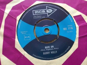 Buddy Holly: Rave On / UMM Oh Yeah: Near Mint 7” Vinyl Single Free UK Post - Picture 1 of 4