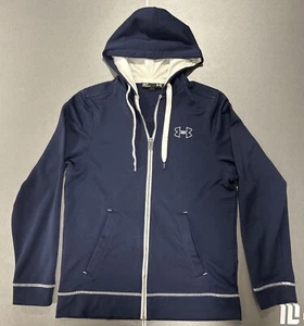  UNDER ARMOUR Full Zip Hoodie Jacket Dark Navy Size S/M - Picture 1 of 6