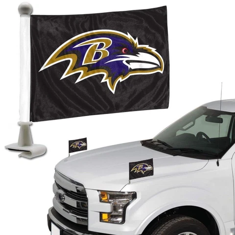 Baltimore Ravens NFL Ambassador Car Flag Set Cover