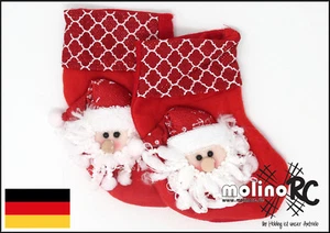 2x Nikolaussocke | Nikolausstiefel | Weihnachtsstrumpf | Santa Nikolaus - Bild 1 von 6