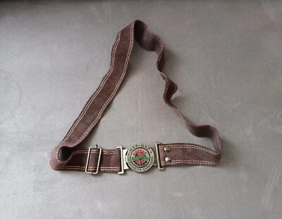 Ceinture reglable marron. Daim. Naf Naf. Maximum 90 cm - Photo 1/4