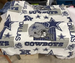 Vintage Dallas Cowboys Blanket 83 X 72 Inches Made In USA New Old Stock - Picture 1 of 8