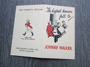 Johnnie Walker Highest Honours Scotch Scotland Whisky Advertising Whist Card B - Picture 1 of 6