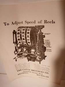 Caille : To Adjust the Speed Of The Reels - Picture 1 of 1