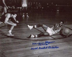 MARQUES HAYNES SIGNED 8x10 PHOTO + HOF 98 HARLEM GLOBETROTTERS HERO BECKETT BAS - Picture 1 of 2