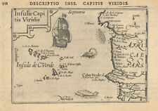 Insulae Capitis Viridis by Bertius / Langenes. The Cape Verde Islands 1603 map