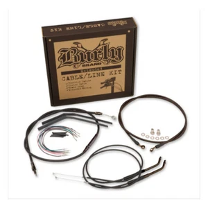 Harley Davidson FLST Kit de Cables Manillar 16" Negro 11-15 No ABS - Imagen 1 de 1