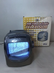Vintage Portable 5.5” TV Black & White Television AM/FM Radio GTX Model TVP2ct - Picture 1 of 12