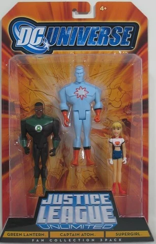 DC Justice League Unlimited GREEN LANTERN / ATOM / SUPERGIRL figure 3 PACK 2008 Cover