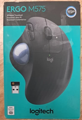 Logitech ERGO M575 (910-005869) Wireless Trackball Mouse - Black - Image 1 of 4