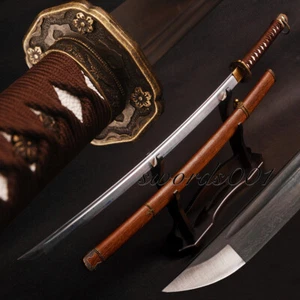 Japanese Officer Saber Samurai Katana Sword Folded Steel Blade Rosewood Scabbard - Picture 1 of 12