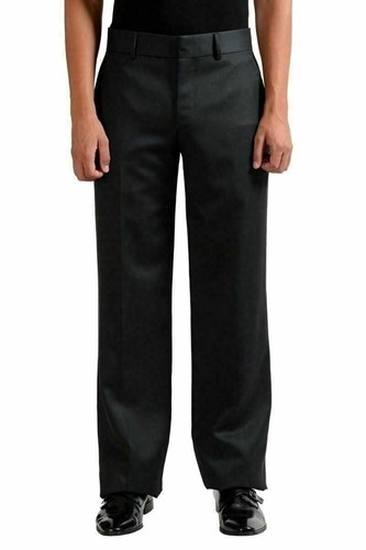 Versace Men's Olive Green 100% Wool Flat Front Pants US 32 IT 48