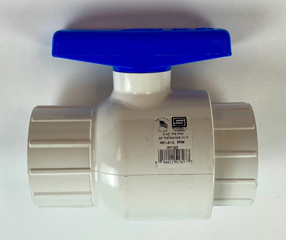 Spears 2-1/2" IPS PVC Ball Valve EPDM Seal 150 PSI - Image 1 of 4