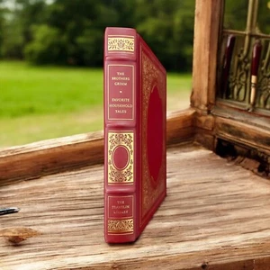 NEW Leather 1981 The Brothers Grimm-Favorite Household Tales Franklin Library - Picture 1 of 6