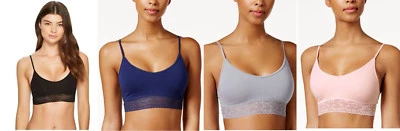 Bralette exclusivo de Calvin Klein con ribete de encaje desnudo XS, S, M, L, XL Foto 1 de 4