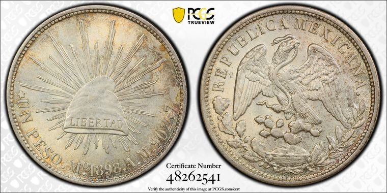 1898 メキシコ　1ペソ　R S 902.7 1898 メキシコ 1ペソ R S 902.7 - メルカリ