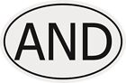 Aufkleber Autokennzeichen AND = Andorra Autoaufkleber Sticker