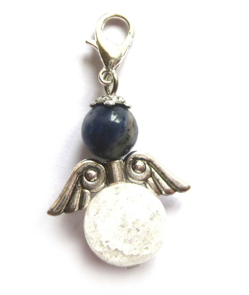 Charm Engel Sternzeichen Sodalith Bergkristall (termisch behandelt) Schütze mit  - Bild 1 von 1