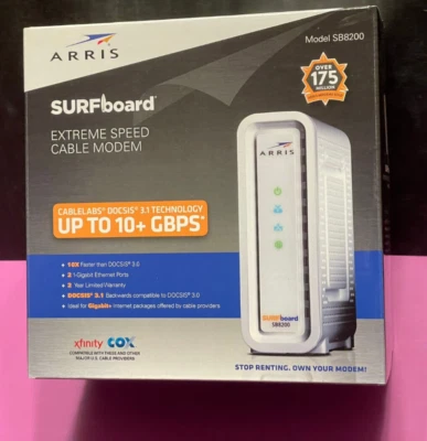 ARRIS SURFboard SB8200 DOCSIS 3.1 Cable Modem - Brand New Factory Sealed - Image 1 of 4