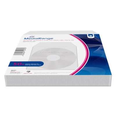 MediaRange confezione da 50 Bustine PVC con chiusura ad aletta BOX64 - Immagine 1 di 3