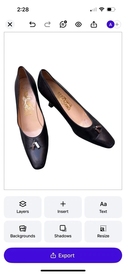 Salto Saltos Salvatore Ferragamo Couro Preto Vintage Salto Metálico 9 1/2 2A - Imagem 1 de 4